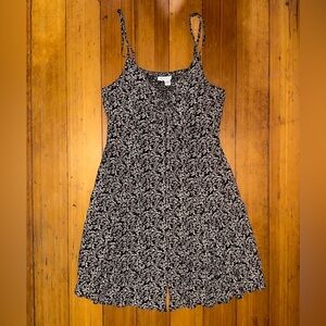 American Eagle Navy Blue Floral Mini Sundress - Size Medium